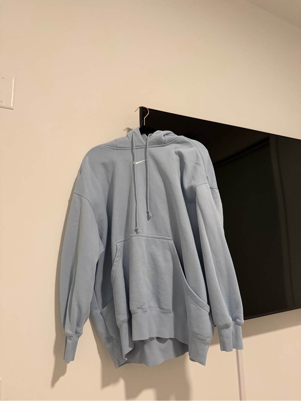 Nike Men’s Pastel Blue Oversized Pullover Hoodie